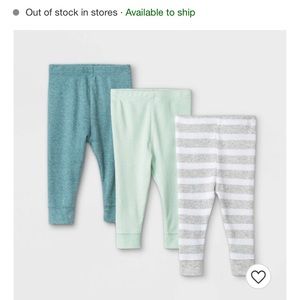 Set of 3 Newborn pants. Cloud Island from Target.